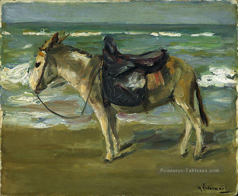 Reitesel am Strand nach Links Max Liebermann impressionnisme allemand Peintures à l'huile